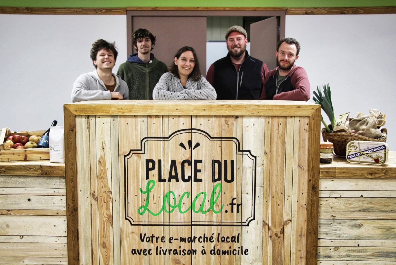 L’équipe de Place du Local Besançon, (de gauche à droite) Cyril Schmitt, Léo Confrère, Marie Edme, Gaël Regnier et Rémi Pétot. (@Place du Local)