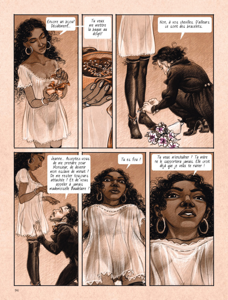 Quelques planches de la BD "Mademoiselle Baudelaire".