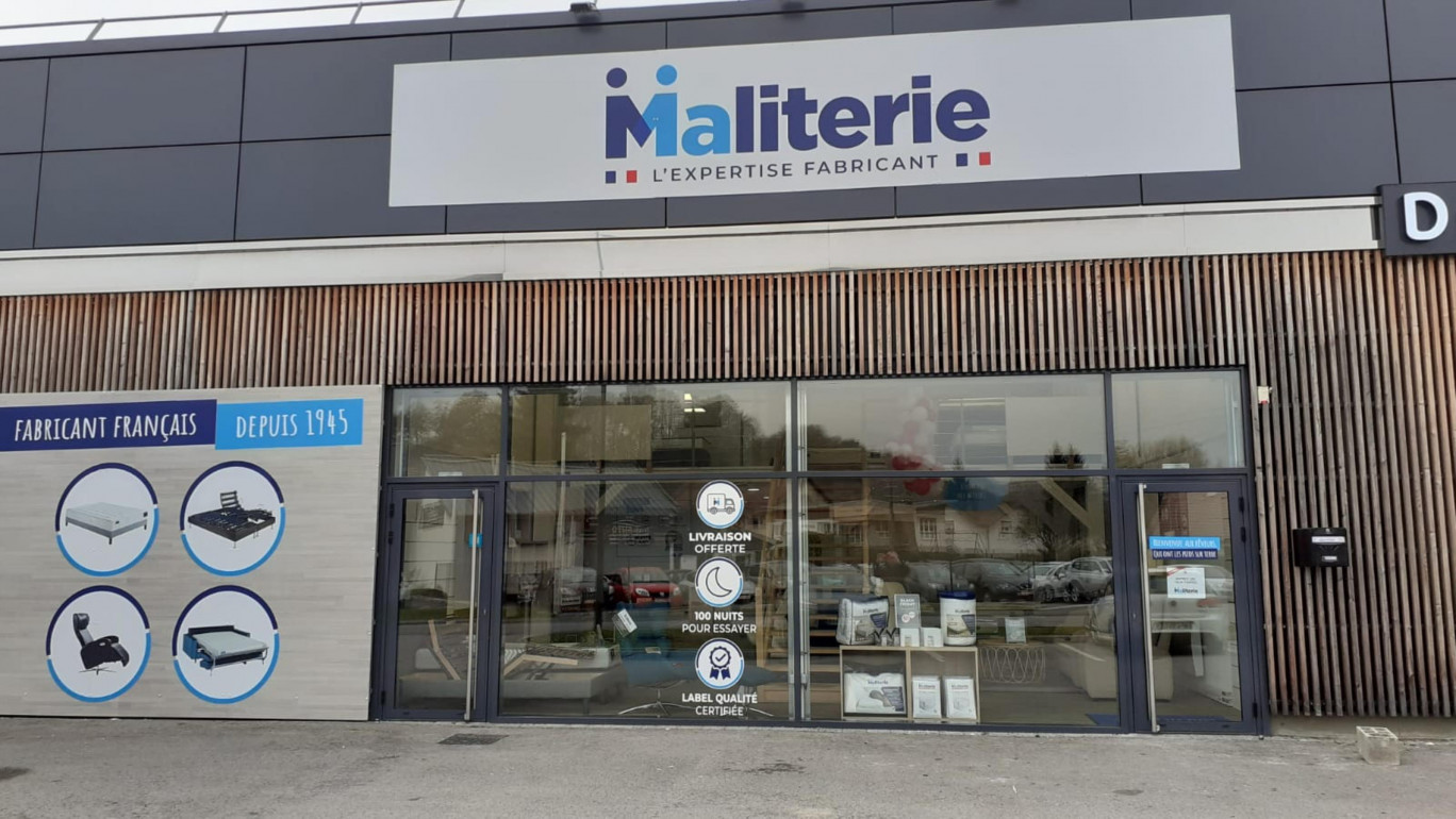Le 20 novembre dernier, Maliterie ouvrait son 44ème magasin à Montbéliard et renforçait son ancrage territorial, à deux pas de son usine en Haute-Saône. (© Maliterie)
