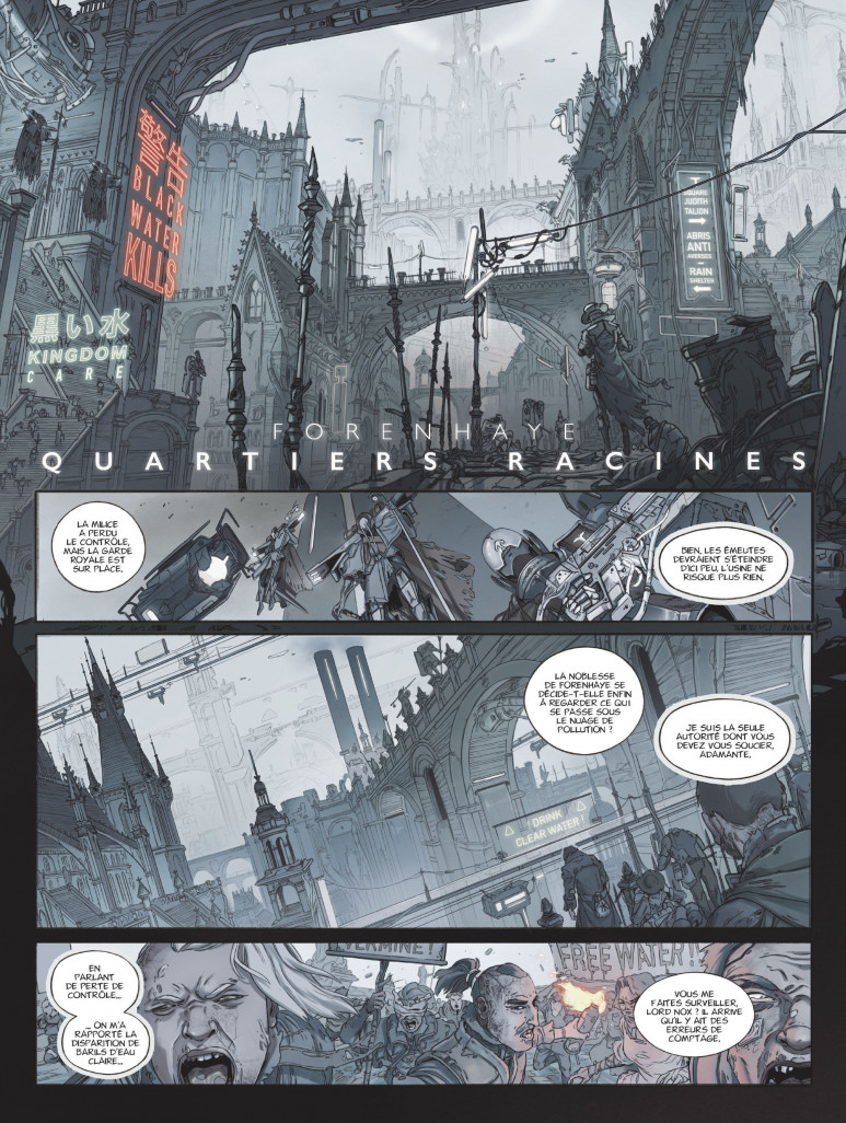 Quelques planches de la BD "Talion".