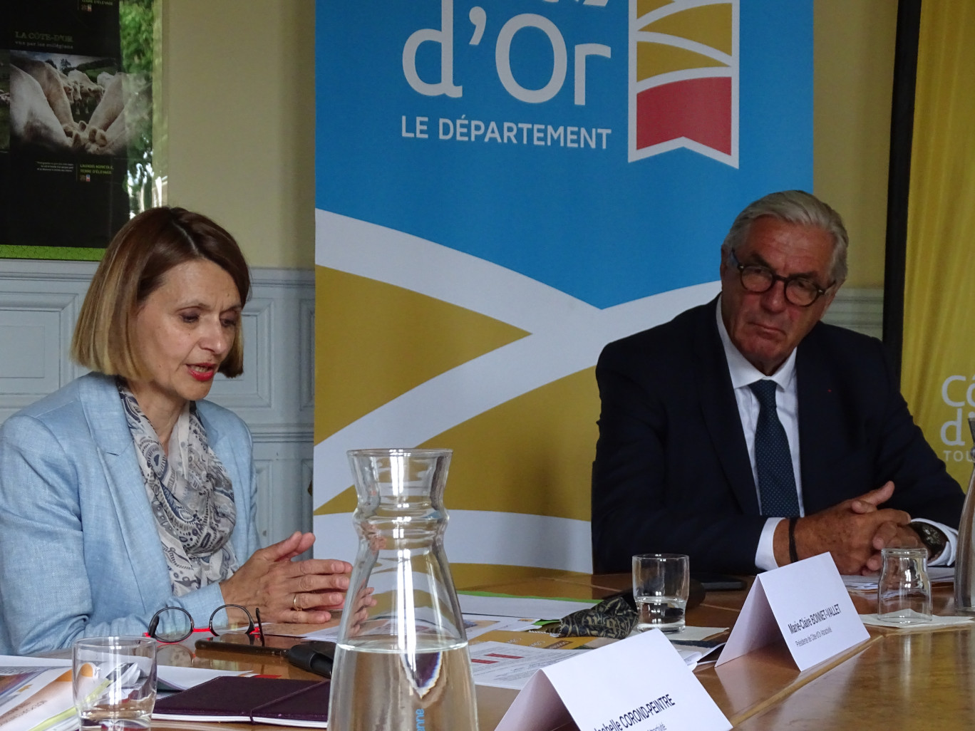 Marie-Claire Bonnet-Vallet et François Sauvadet ont présenté Côte-d’Or Attractivité qui prend le relais de Côte-d’Or Tourisme avec la mission d’attirer de nouveaux habitants. (© Aletheia Press / N.Hubert)