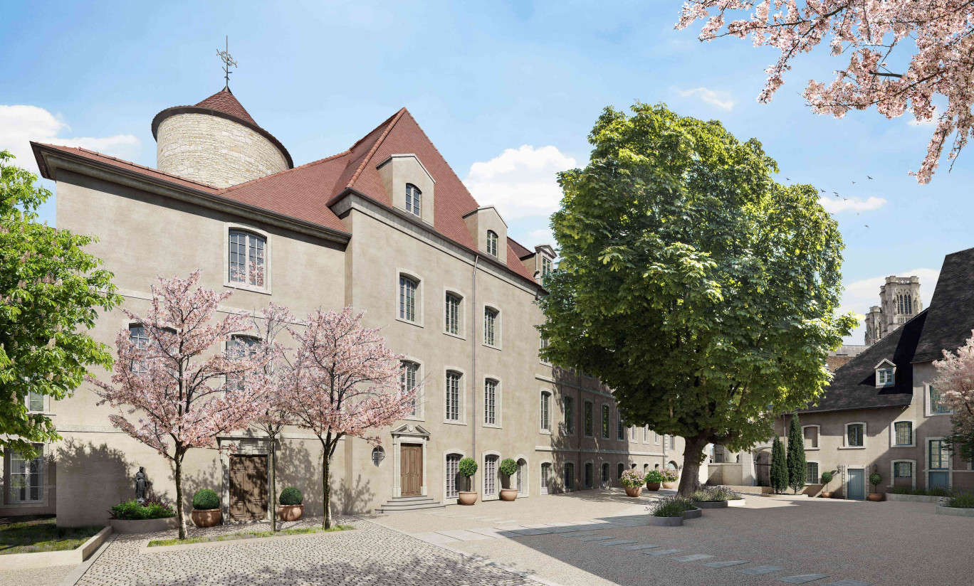 L’ancien palais épiscopal va céder sa place à 40 logements où les occupants devraient s’installer en septembre 2022. (© A-Graph)