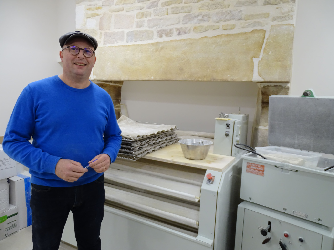 Jérôme Bruet a repris l’une des plus anciennes boulangeries de Dijon, la boulangerie Buffon, dans laquelle il finalise les travaux pour une ouverture prévue le 3 janvier 2023. (© Aletheia Press / Nadège Hubert)
