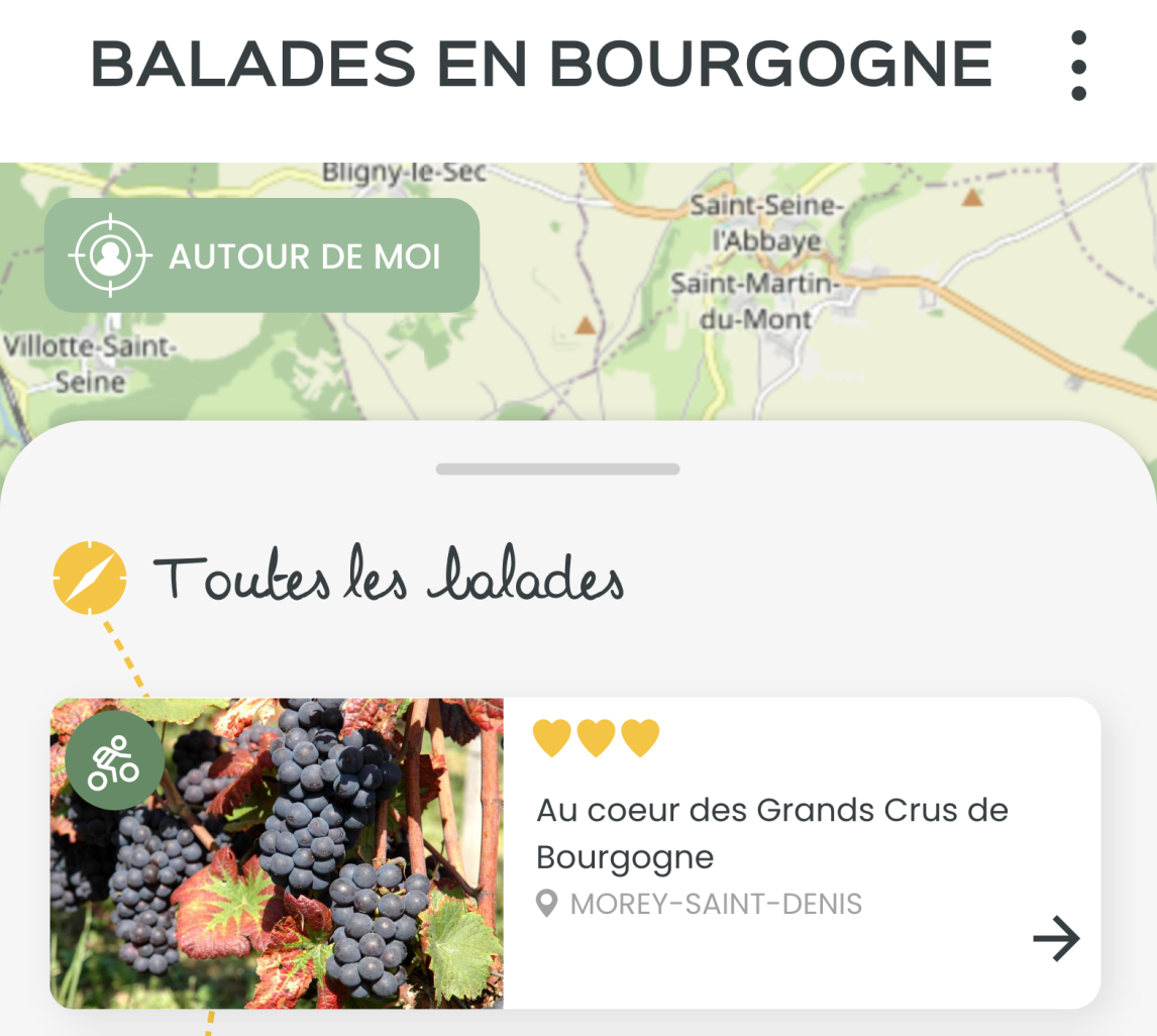 L’application Balades en Bourgogne invite à explorer le département. (© Côte-d’Or Attractivité)