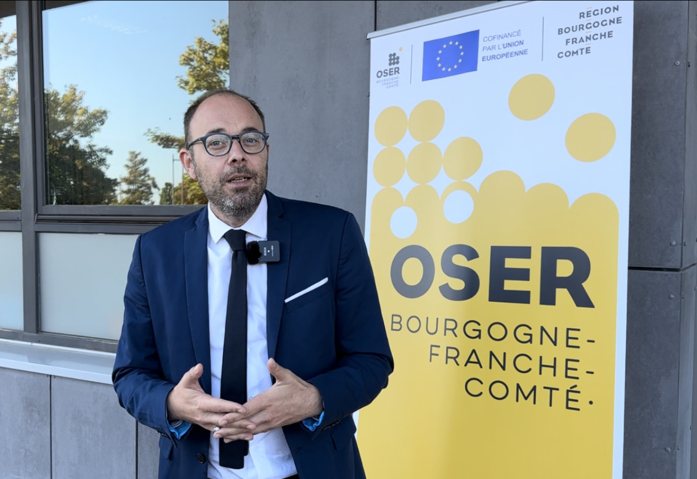 Nicolas Soret, vice-président du Conseil régional, porte les nouveaux outils financiers au service des entreprises du territoire via le programme OSER. (© Conseil régional de BFC)