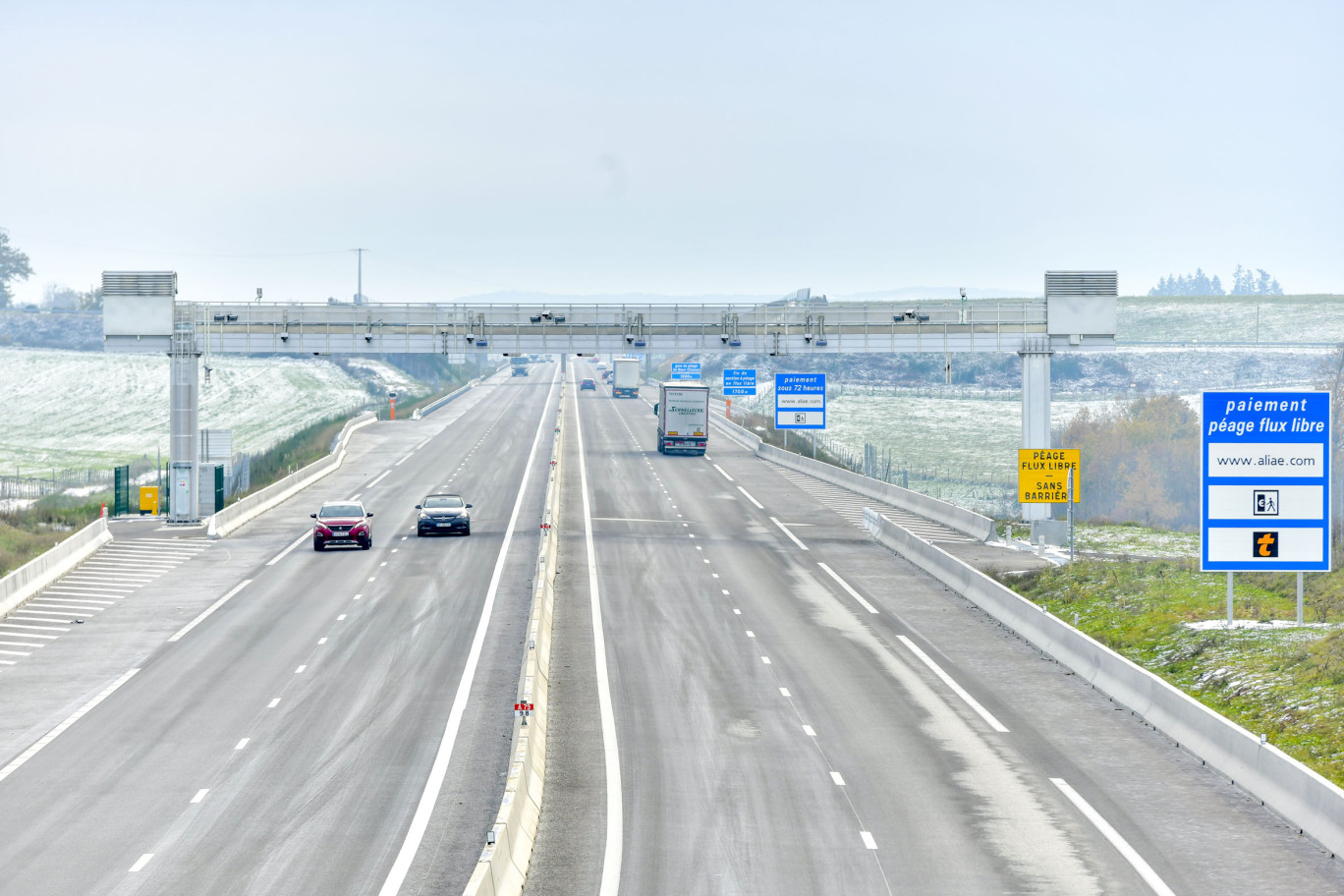 L’A 79 est la première autoroute française à être passée au péage en flux libre. (Aletheia Press / Xavier Chabert)