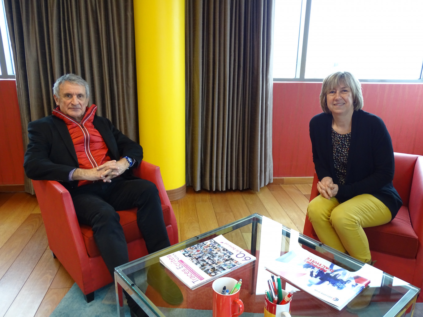 Crédit photo : NB Aletheia Press  
« Xavier Mirepoix, président de la CCI et Sylvie Ledoux, chargée de mission ». 