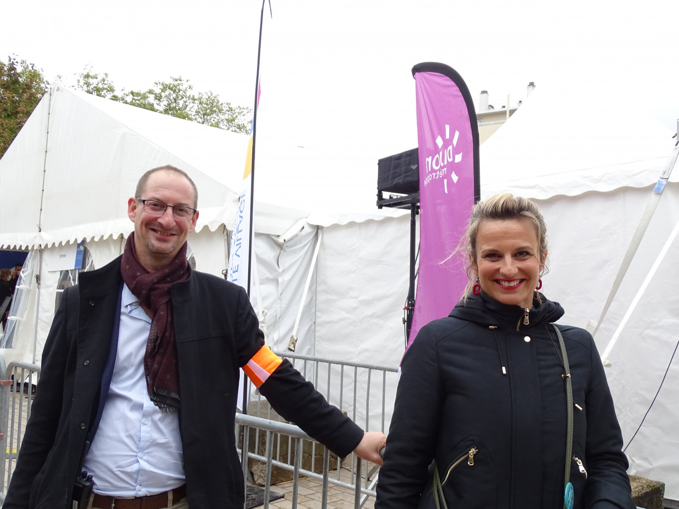 Antoine Tallis, fondateur d’Aglae Event et du Village des recruteurs, aux côtés d’Océane 